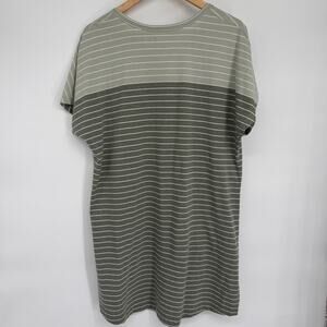 Upwest Dress Women’s XL Gray Striped T-Shirt ComfyCore Loungewear Oversized